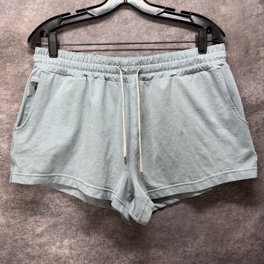 Vuori Halo Performance 2.0 Shorts Womens M Light Blue Drawstring Soft
